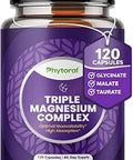 Highly Potent Magnesium Complex Capsules Triple Magnesium Blend with Taurate Glycinate and Malate 400mg Supplement Supports Relaxation and Overall Wellness NonGMO Vegan 120 Capsules