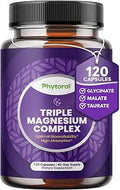Highly Potent Magnesium Complex Capsules Triple Magnesium Blend with Taurate Glycinate and Malate 400mg Supplement Supports Relaxation and Overall Wellness NonGMO Vegan 120 Capsules