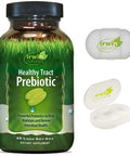 Irwin Naturals Prebiotics Healthy Tract Prebiotic Supplement For Intestinal Health 60 Liquid Soft-Gels Bundle With A Pill Case