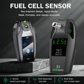 Eektest Breathalyzer High-Precision Portable Alcohol Tester With Usb Charging Lcd Display 10 Mouthpieces & Carrying Case (Black 1)