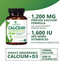 Calcium 1200 Mg With Vitamin D3, Calcium Supplement Vitamins, Supports Bone Strength, Teeth & Immune System, Calcium Supplements For Women & Men, Nature'S Absorbable Calcium Carbonate - 60 Tablets