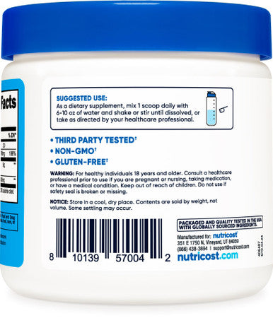 Nutricost Magnesium BHB Salts Exogenous Ketone Supplement 6.5g Beta-Hydroxybutyrate Per Serving 250 Grams