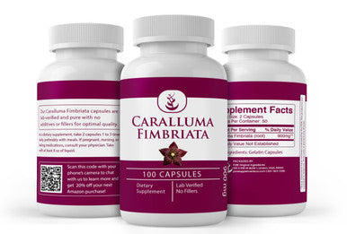 PURE ORIGINAL INGREDIENTS Caralluma Fimbriata, (100 Capsules) Always Pure, No Additives Or Fillers, Lab Verified