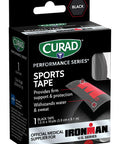 Curad CURIM5029H Performance Series Ironman Sports Tape Black with Red 1.5" x 10 Yards Size