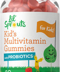 Carlyle Kids Multivitamin Gummies with Probiotics | 60 Chewables | Berry Flavor | Vegetarian Non-GMO Gluten Children's Supplement | by Lil' Sprouts | Packaging May Vary