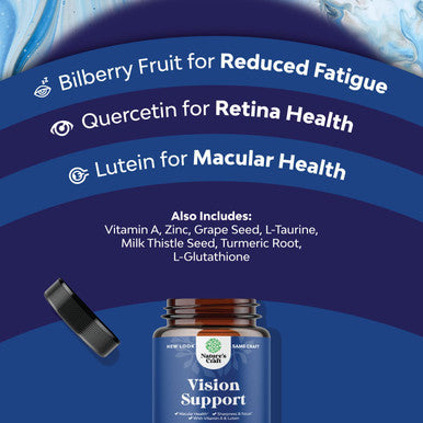 Natures Craft Eye Support Pure Lutein Supplement with Vitamin A Best Natural Visual Function for Women & Men Prevent Macular Degeneration Vitamins Anti Age Loss Vision Repair Formula