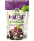 NOW Foods, Organic Monk Fruit With Erythritol Powder, 1 to 1 Sugar Replacement, 1-Pound