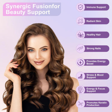 KFG Biotin 10000mcg Women's Multivitamin Mineral with Keratin Collagen Calcium Niacinamide & Vitamins A, B, D, C, E, for Women Hair Skin Nail & Bone Health 100 Tablets.