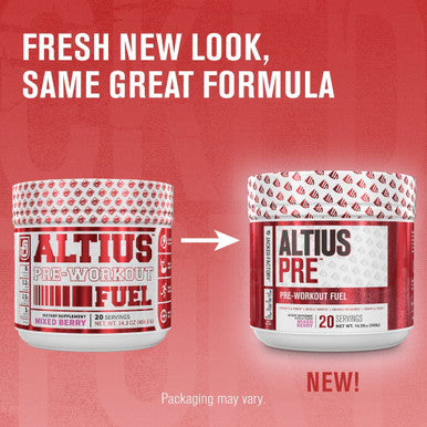 ALTIUS PreWorkout Supplement Naturally Sweetened Clinically Dosed Powerhouse Formulation Increase Energy Focus Enhance Endurance Boost Strength Pumps Performance Mixed Berry Blast 14.3 OZ