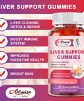 Alliwise Liver Support Gummies With Milk Thistle & Dandelion Extract, 80% Silymarin Extract, Liver Cleanse Detox & Repair, Natural Liver Health Formula