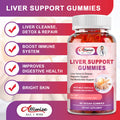 Alliwise Liver Support Gummies With Milk Thistle & Dandelion Extract, 80% Silymarin Extract, Liver Cleanse Detox & Repair, Natural Liver Health Formula