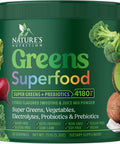 Nature'S Nutrition Greens Superfood Powder - Original Organic Greens Smoothie & Juice Mix Powder Antioxidants & Probiotics Spirulina Chlorella Beet Root Whole Foods Digestive & Energy Health Support - 28 Servings