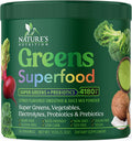 Nature'S Nutrition Greens Superfood Powder - Original Organic Greens Smoothie & Juice Mix Powder Antioxidants & Probiotics Spirulina Chlorella Beet Root Whole Foods Digestive & Energy Health Support - 28 Servings