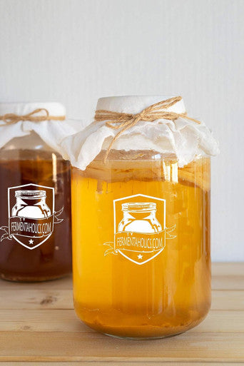 Fermentaholics 1 Gallon Jun Kombucha Starter Kit - Includes Usda Organic Jun Scoby & Starter Tea + Ingredients To Start Brewing Your Own Jun Tea Jar Not Included