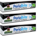 Nature'S Answer PERIOBRITE Activated Charcoal Toothpaste (Pack of 3) 4 oz. Tooth Whitening Plaque Removing Peppermint Flavored Stain Remover | Fluoride