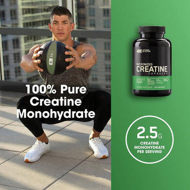 Optimum Nutrition Unflavored Creatine Monohydrate 100 Capsules Bundled With Hmb 90 Capsules