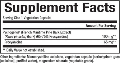 Natural Factors Pycnogenol 100 mg Antioxidant Support for Healthy Aging 30 Capsules