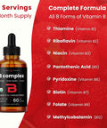 NutraChamps USDA Organic Vitamin B Complex Liquid Drops Sublingual B12 Methycobalamin | B1, B2, B3, B5, B6, B7, B9 | Methylated B Vitamins Complex for Women & Men | Biotin Niacinamide Folate & Folic Acid 2oz