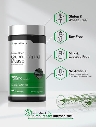 Horbaach Green Lipped Mussel 120 Capsules