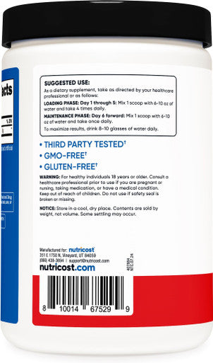 Nutricost Creatine Monohydrate 500 Grams Fruit Punch