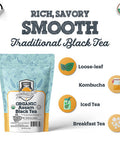 Fermentaholics Usda Organic Loose-Leaf Assam Black Tea - Perfect For Homebrewing Kombucha Hot Tea And Iced Tea - Ou her Premium Taste Aroma And Flavor