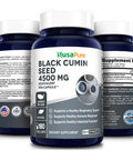 Full Spectrum Black Cumin Seed Extract 4500mg 180 Veggie Powder Caps (Extract Ratio 10:1, Non-GMO & ) Non-Oily