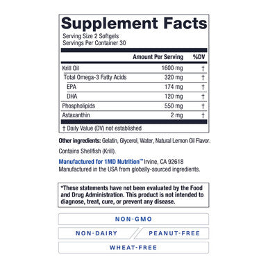 1MD Nutrition Krill Oil Platinum 60 Capsules