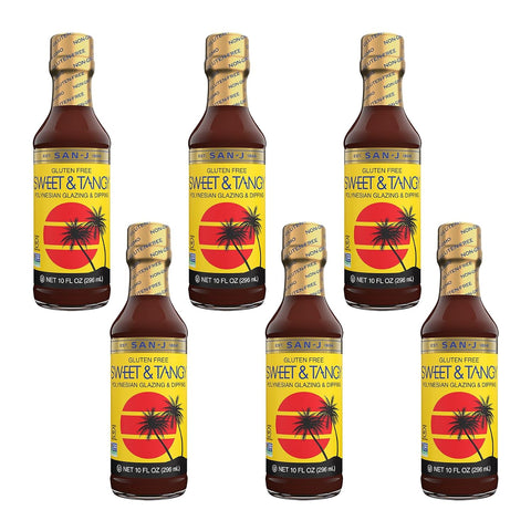San-J - Spice of Life Variety Pack- Teriyaki, Orange Sauce, Szechuan, Thai Peanut - All Gluten Free Cooking Sauces - Non-GMO - 10 oz. Bottles - 4 Pack