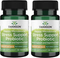 Swanson Happy Microbiome Stress Support Probiotic - Featuring Cerebiome 3 Billion Cfu 60 Veg Caps 2 Pack