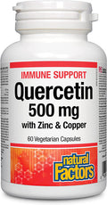 Natural Factors Quercetin 500 mg with Zinc and Copper for Added Immune Support 60 Count