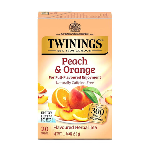 Twinings Lemon & Ginger, Caffeine-Free Herbal Tea Bags, 100 CT Box (1 Pack) | Spicy & Tangy, Ginger, Lemon Peel, Lemongrass, Blackberry Leaves, Soothe Digestion, 100 Foil Lined Individually Wrapped Bags