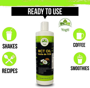 Yogti Canadian Brand Natural 100% Pure Mct Oil, 16 ounce