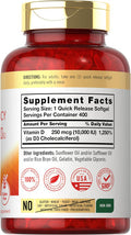 Carlyle Vitamin D 10000 IU 400 Softgels | Value Size | Max Potency | Non-GMO Gluten Supplement