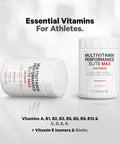 Codeage Multivitamin Performance Elite Max Supplement - Vitamins A, B6, B12, C, D, E, Vitamin K (Mk-4, Mk-6, Mk-7, Mk-9), Essential Minerals, Botanical & Grass-Fed Organ Extracts, Lutein - 90 Capsules