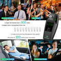Eektest Breathalyzer High-Precision Portable Alcohol Tester With Usb Charging Lcd Display 10 Mouthpieces & Carrying Case (Black 1)