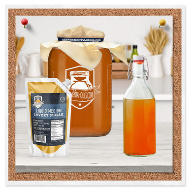Fermentaholics Liquid Invert Sugar Syrup - Great For Fermentation Baking Sweetening Candy Making Ice Cream - 20 Fl Oz - Ferment Hard Seltzer - Inverted Sugar Syrup Resealable Easy Pour Spout (1)