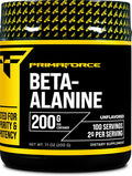 Primaforce Beta Alanine Powder Unflavored 200 Grams - Gluten Non-GMO Supplement for Men and Women - Supports Lean Muscle Gain and Aids Recovery