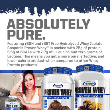 Gaspari Nutrition Proven Whey, 100% Hydrolyzed Whey Isolate, High Protein, Lactose Free, Low Carbohydrate and Low Sugar (2lb, Neapolitan Ice Cream)