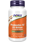 Now Foods Vegetarian Probiotic Capsules Probiotic-10 25 Billion, 100 Count