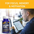 Natural Stacks Supplements Bundle - NeuroFuel Brain Supplement (45ct) and Serotonin Brain Food (60ct) - Improved Focus, Memory and Motivation, Better Mood and Relaxation