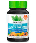 Zenwise Health Papaya Enzymes Chewable with Digestive Enzymes and Bromelain for Digestive Health and Bloating Relief for Women and Men Enzymes for Digestion and Gut Health - 30 CT