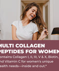 Left Coast Performance Multi Collagen Peptides Powder Types I II III V X Multi Collagen Protein Powder with Hyaluronic Acid Biotin Vitamin C For Skin Hair Nails Joints and Gut Health - Keto Non-GMO Supplement