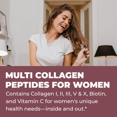 Left Coast Performance Multi Collagen Peptides Powder Types I II III V X Multi Collagen Protein Powder with Hyaluronic Acid Biotin Vitamin C For Skin Hair Nails Joints and Gut Health - Keto Non-GMO Supplement
