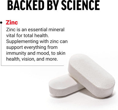 Force Factor Zinc 50mg Zinc Supplements with Zinc Oxide Powder Zinc Gluconate and Zinc Citrate for Immune Support and Immune Health High-Potency Vegan Gelatin Non-GMO 240 Tablets