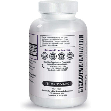 BRONSON Elderberry Chewables with Vitamin C - Berry - 60 Vegetarian Tablets- Adults and Kids Immune Support