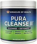 Miracles of Health Pura Cleanse Super Herb and Fiber Detox Drink Daily Cleanse for the Colon Lungs Skin and Kidneys - Made with Ingredients Soluable and Insoluable Fiber