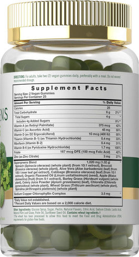 Carlyle Supergreens Gummies | Vegan Non-GMO and Gluten Supplement