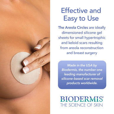 Epiderm Silicone Gel Sheet For Scars, Silicone Scar Sheets For Areola Reconstruction & Breast Augmentation Surgery, Can Be Cut To Size, Breast Reduction Scar Care -1 Pair, Natural