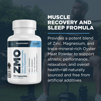 Transparent Labs Zmo - Muscle Builder For Men & Women With Zinc Magnesium Glycinate & Oyster Powder For Muscle Recovery - 60 Capsules