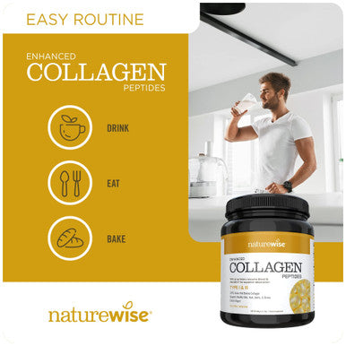 Naturewise Enhanced Collagen Peptides (45 Servings) - Hydrolyzed Type I & Iii To Support Hair, Skin, Joint, And Bone Health